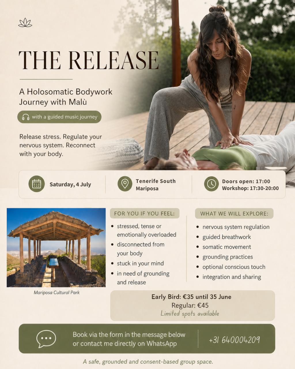 Poster for The Release workshop